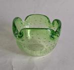 Murano vintage asbak. Bullicante techniek. St Anna groen ., Antiek en Kunst, Ophalen of Verzenden