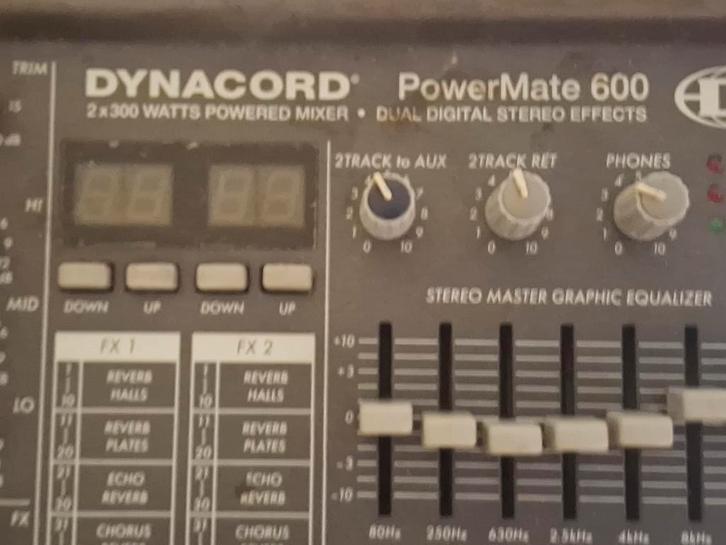 Dynacord PowerMate 600 Mengpaneel, Muziek en Instrumenten, Mengpanelen, Gebruikt, 5 tot 10 kanalen, Microfooningang, Ophalen of Verzenden