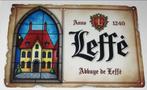 LEFFE BIER : Metalen Bord Leffe Abdijbier - Anno 1240, Verzenden, Nieuw, Reclamebord, Plaat of Schild, Overige merken