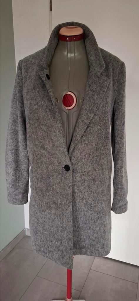 Scotch & Soda mantel wollen jas grijs maat L 42 44 igs, Kleding | Dames, Jassen | Winter, Gedragen, Maat 42/44 (L), Grijs, Ophalen of Verzenden