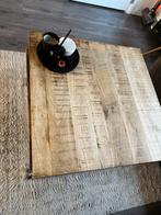 Houten salon tafel 2 delig, Huis en Inrichting, Tafels | Salontafels, Ophalen, 50 tot 100 cm, Vierkant, Zo goed als nieuw
