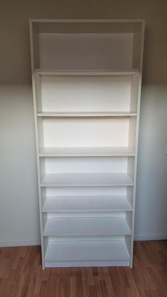 Ikea Billy boekenkast, wit, Huis en Inrichting, Kasten | Boekenkasten, Gebruikt, 50 tot 100 cm, 200 cm of meer, 25 tot 50 cm, Overige houtsoorten