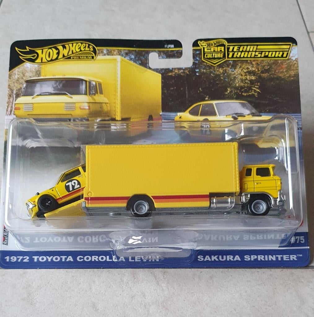 Hot Wheels Team Transport 1972 Toyota Corolla Levin, Ophalen of Verzenden, Nieuw, Auto