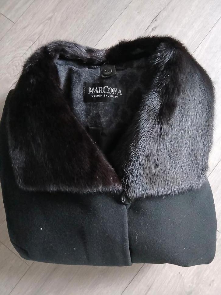 Elegante Winterjas met Bontkraag, Kleding | Dames, Jassen | Zomer, Maat 46/48 (XL) of groter, Zwart, Ophalen of Verzenden