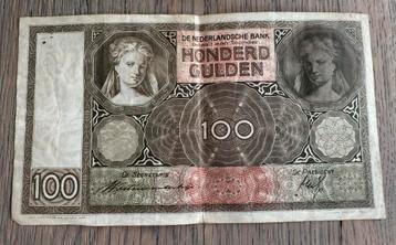 100 Gulden ‘luitspelende vrouw’ Biljet 1940 beschikbaar voor biedingen