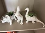 Dinosaurus Bloempotten Set 3 stuks - Bitten Design, Ophalen, Kunststof, Wit, Zo goed als nieuw