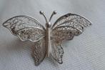 Zilveren vlinder broche, Sieraden, Tassen en Uiterlijk, Broches, Minder dan 4 cm, Ophalen of Verzenden, Zo goed als nieuw, Zilver