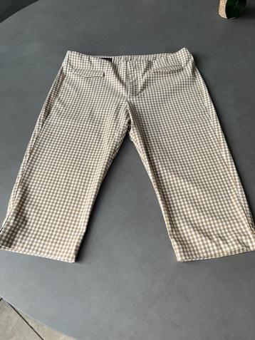 Bruin/witte Vichy ruit Zara Capribroek, maat L beschikbaar voor biedingen