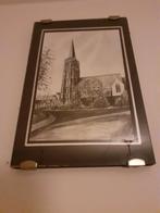 Tekening, St. Willibrorduskerk Diessen., Ophalen of Verzenden, Kaart of Prent