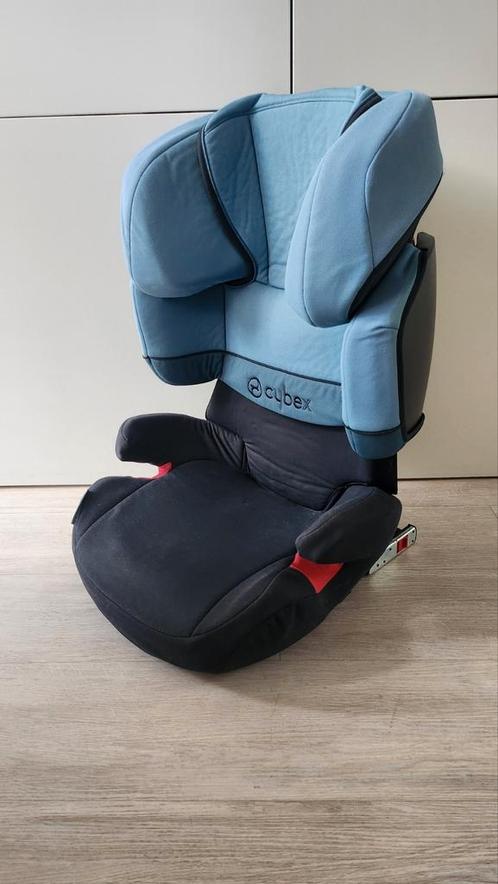 Cybex Solutions X-Fix blauwe autostoel, Kinderen en Baby's, Autostoeltjes, Gebruikt, Overige merken, 15 t/m 36 kg, Isofix, Verstelbare rugleuning