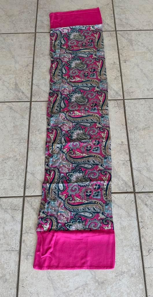 Sjaal omslagdoek Oilily achtig L122xB28 dubbele stof cerise, Kleding | Dames, Mutsen, Sjaals en Handschoenen, Zo goed als nieuw