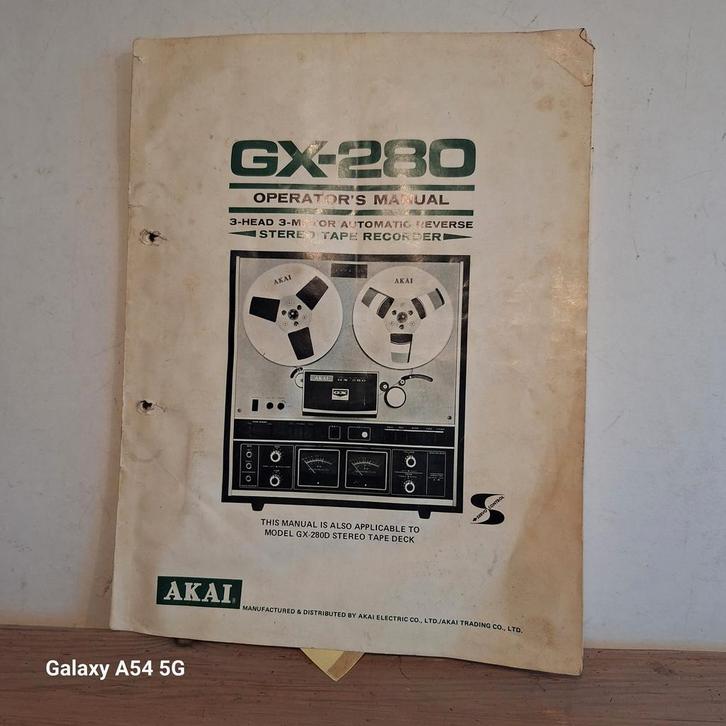 Akai GX 280 D Handleiding / Manual, Auto diversen, Handleidingen en Instructieboekjes, Ophalen of Verzenden