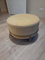 Poef loods 5 hocker goud/velvet, Ophalen, Rond, Minder dan 50 cm, Zo goed als nieuw
