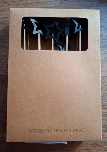 Senza cocktailprikkers ster zwart  beschikbaar voor biedingen