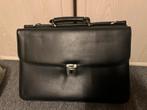 Zwart Leren aktetas /documenten tas 43x29, Ophalen of Verzenden, Zo goed als nieuw, Aktetas