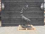 🦌🦌 XL Brons Hert - Tuinbeeld, Xclusive-items@outlook.com, -, Ophalen of Verzenden, Dierenbeeld