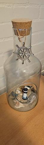Fles met maritieme decoratie, Ophalen, Zo goed als nieuw