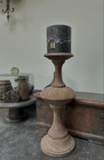 Houten baluster kandelaar India oosters sober sleets, Ophalen of Verzenden, Zo goed als nieuw, Hout, 75 cm of meer