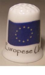 Vlag van Europese Unie vingerhoedje, Ophalen of Verzenden, Nieuw, Porselein, Nederland