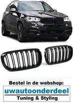 Grill Nieren Dubbele Spijl Zwart Voor Bmw X5 F15 X6 F16, Ophalen of Verzenden