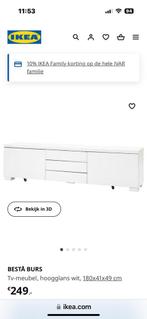 Tv meubel wit IKEA, Huis en Inrichting, Kasten | Televisiemeubels, Minder dan 100 cm, 25 tot 50 cm, Ophalen of Verzenden, Zo goed als nieuw
