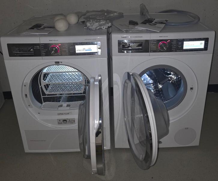Bosch professional set A+++, Witgoed en Apparatuur, Was-droogcombinaties, Zo goed als nieuw, 8 tot 10 kg, 85 tot 90 cm, Ophalen of Verzenden