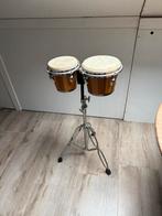 Bongo set met standaard, Muziek en Instrumenten, Percussie, Ophalen, Gebruikt, Trommel