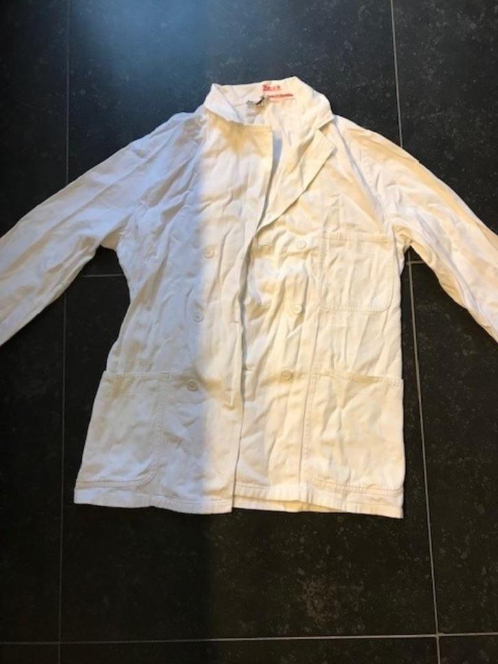 carnaval 3x Witte vakkledingsjassen kok/bakkerij/KLM, Kleding | Heren, Carnavalskleding en Feestkleding, Gedragen, Overige maten