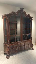 Antieke Lodewijk XV stijl Wortelnoten Glazen Kast, Antiek en Kunst, Antiek | Meubels | Kasten, Ophalen