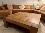 Salontafel van notenhout, Huis en Inrichting, Tafels | Salontafels, Ophalen, Gebruikt, Vierkant, Minder dan 50 cm
