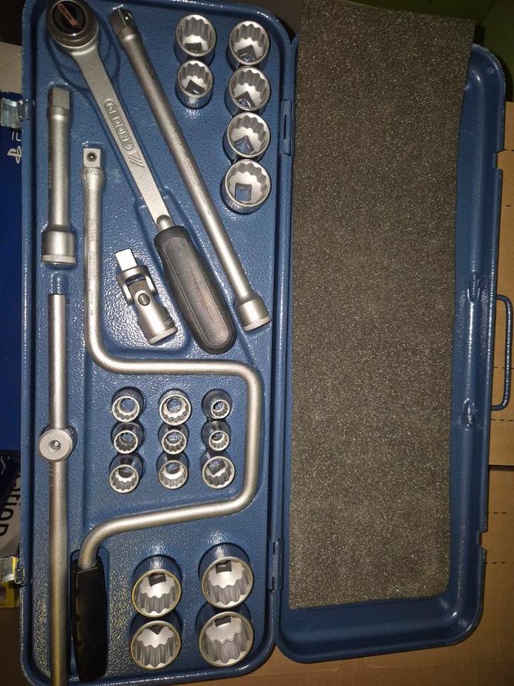 Gedore D19 TMU3 Gereedschapskist met Doppen, Auto diversen, Autogereedschap, Gebruikt, Ophalen of Verzenden