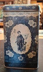 Antiek blik, theeblik met oosterse afbeeldingen., Ophalen of Verzenden, Gebruikt, Overige
