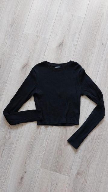 Clockhouse Zwarte Cropped Top - Maat M beschikbaar voor biedingen