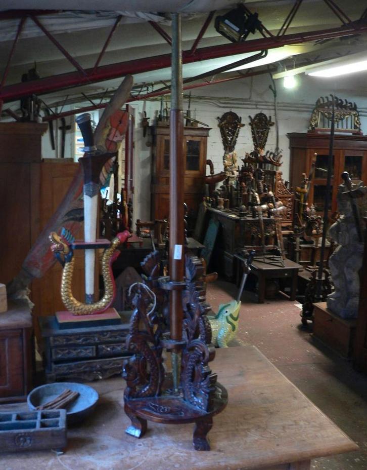 Tombak Speer schacht met NAGA draak LS3 Keris Indonesie java, Antiek en Kunst, Kunst | Niet-Westerse kunst, Ophalen of Verzenden