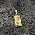 14 karaag gouden hanger fine gold goudbar, Ophalen of Verzenden, Zo goed als nieuw, Goud, Kruis of Symbool