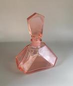 Parfumfles - Art Deco stijl roze, Verzamelen, Ophalen of Verzenden, Gebruikt, Parfumfles