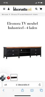 Tv meubel Eleonora industrieel 185 cm lang, Huis en Inrichting, Ophalen, 150 tot 200 cm, Zo goed als nieuw, Metaal