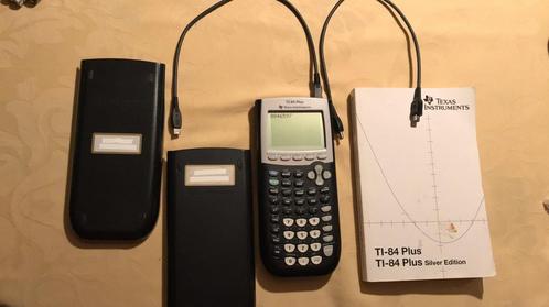 Texas Instrument TI-84 Plus met boek en 2 dezelfde kabels (2, Diversen, Rekenmachines, Gebruikt, Ophalen of Verzenden