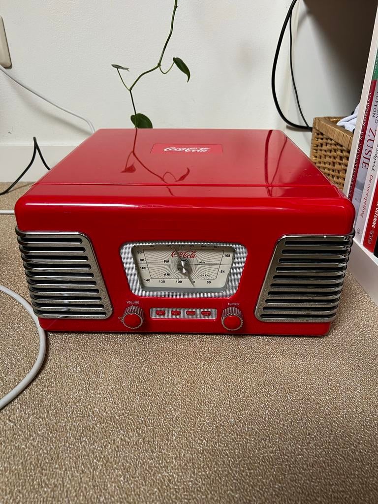 Coca-Cola Platenspeler/Radio - Retro Design, Audio, Tv en Foto, Platenspelers, Ophalen, Gebruikt, Platenspeler, Overige merken