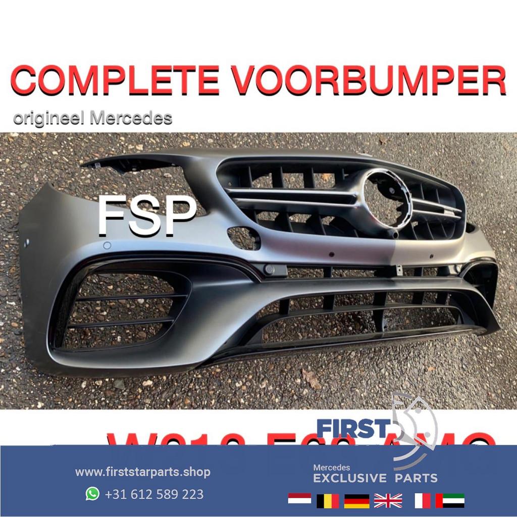 W213 E63 BUMPER E63s AMG Voorbumper COMPLEET bumper originee, Gebruikt, -, Voor, Ophalen of Verzenden