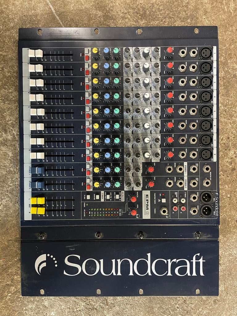 Soundcraft EPM8 Mengtafel - 8 Kanalen, Ophalen, Gebruikt, 5 tot 10 kanalen, Microfooningang