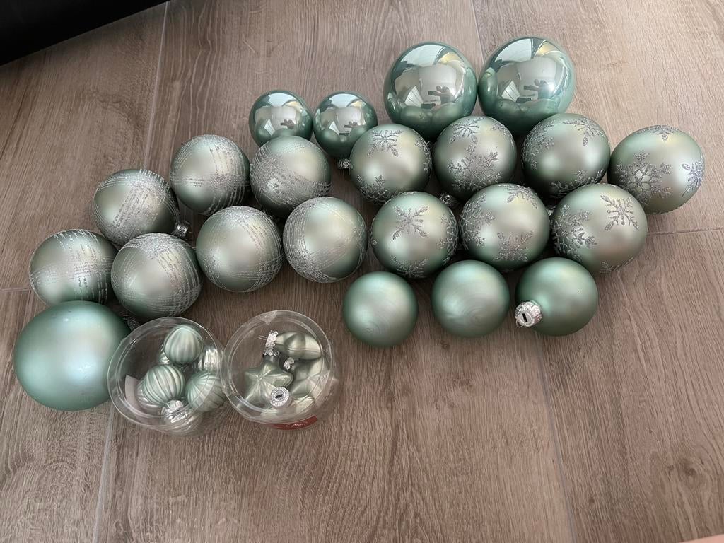 Kerstballen incl piek, Diversen, Ophalen, Zo goed als nieuw