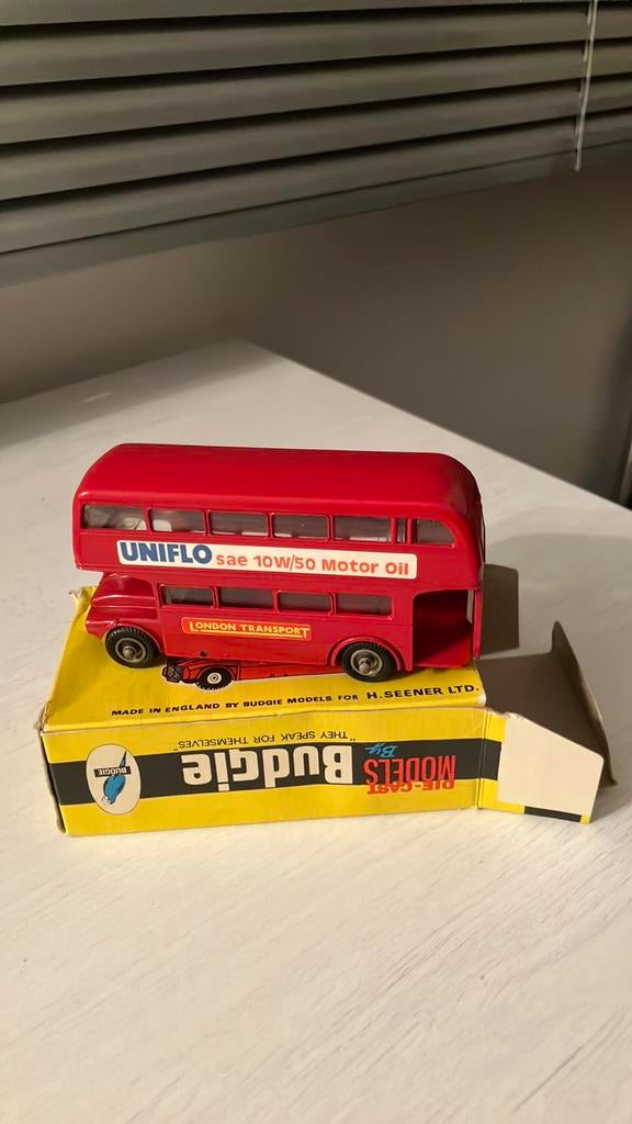 Budgie dubbeldekker bus mini auto 1-:87 in doosje, Ophalen of Verzenden, Nieuw, Bus of Vrachtwagen, Overige merken