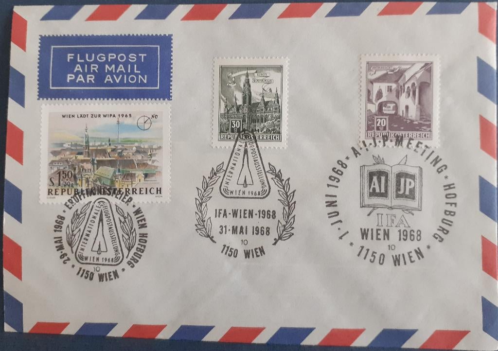 Oostenrijk Envelop IFA Wien 1968, Ophalen of Verzenden, Envelop