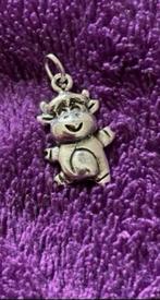 Zilveren bedel hanger koe voor bedelarmband of ketting, Overige merken, Ophalen of Verzenden, Zo goed als nieuw, 1 bedel