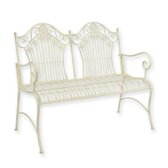 Metalen tuinbank met rugleuning, Ophalen of Verzenden, Metaal