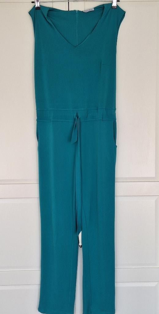 Angelle Milan turquoise groene travelstof jumpsuit, maat L, Angelle Milan, Maat 42/44 (L), Ophalen of Verzenden, Gedragen