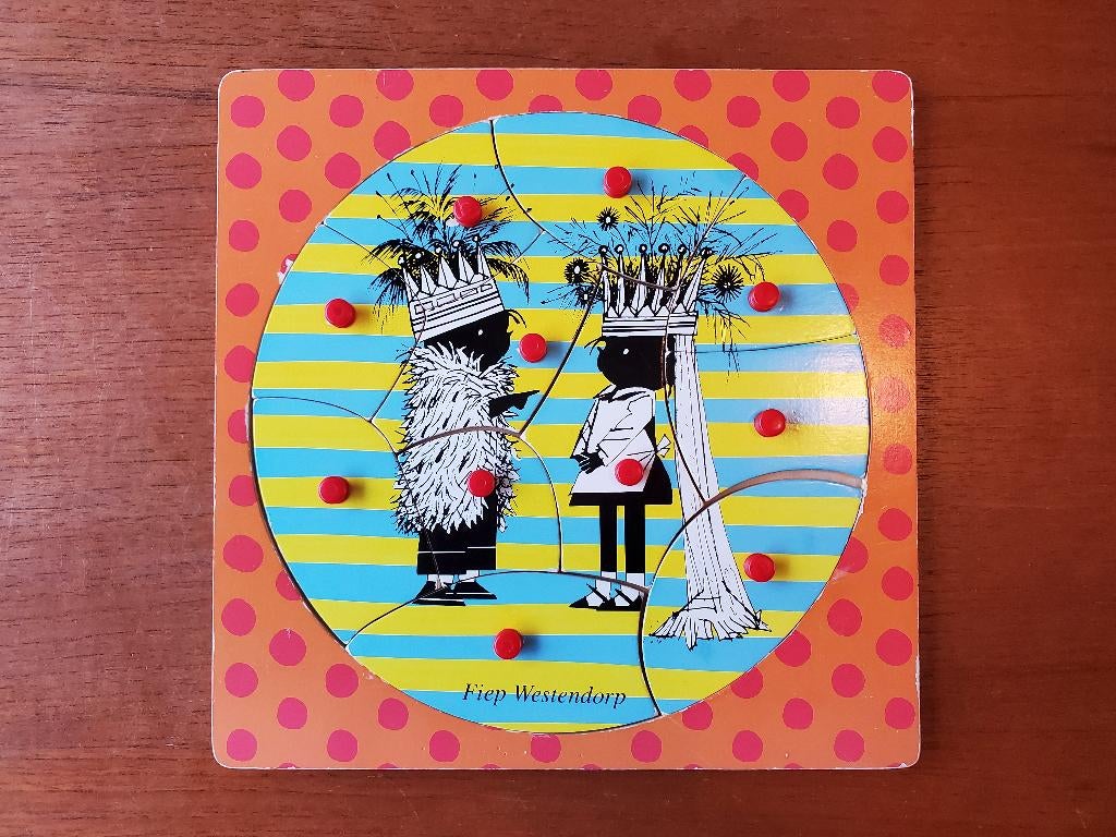 Houten puzzel - Jip en Janneke - Fiep Westendorp, 10 tot 50 stukjes, Ophalen of Verzenden, Zo goed als nieuw, Van hout