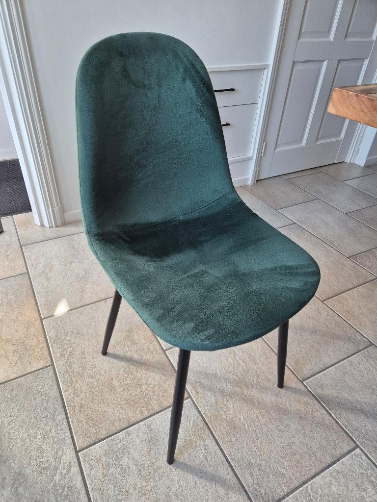 Groene stoelen set van 6 Stuks, Ophalen, Overige kleuren, Nieuw, Stof