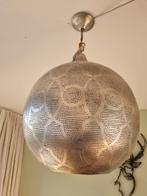 Oosterse hanglamp, Marokkaanse lamp, zilverkleurig metaal, Ophalen, 50 tot 75 cm, Zo goed als nieuw, Oosters, Marokkaans, Bohemian